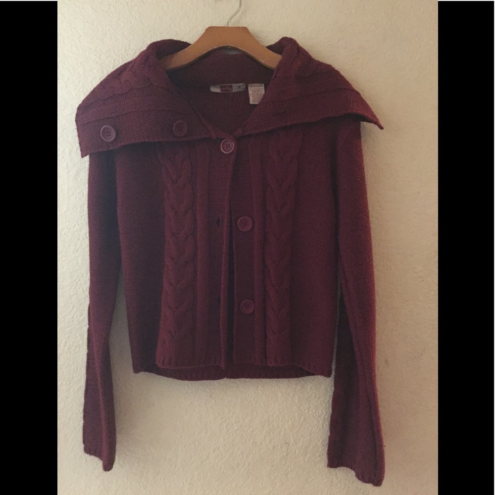 Burgundy Cardigan